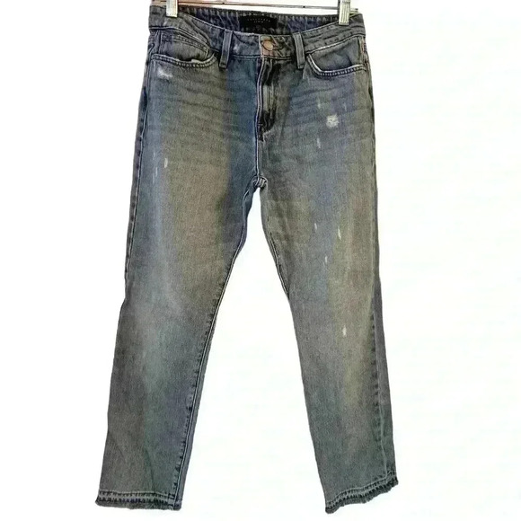 Sanctuary Women's Distressed Charli Denim Jeans Blue Size 27 Mid Rise - Picture 2 of 16